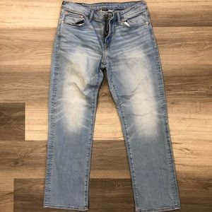 American Eagle Airflex Original Bootcut Jeans, 32x32 Light Wash